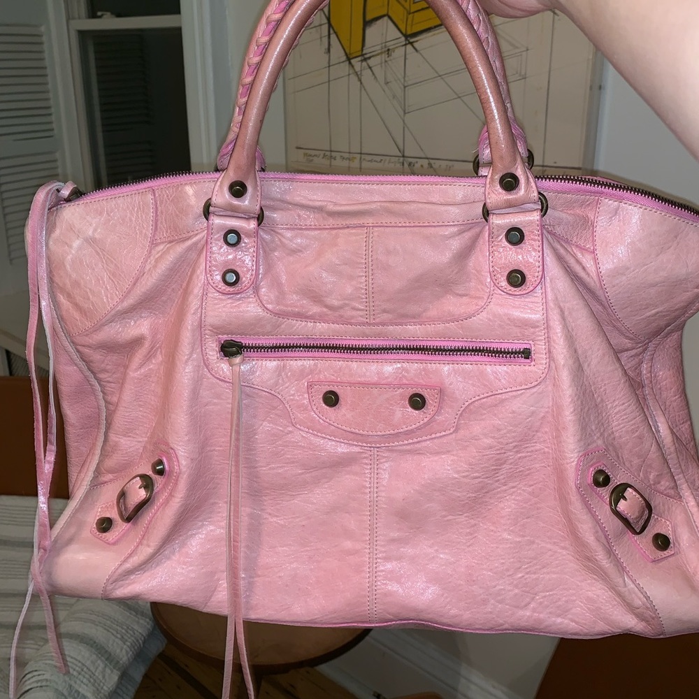 Pre loved 2005 Balenciaga bubble gum work bag